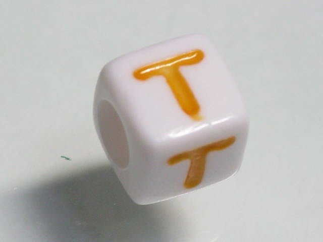 TOKO-BEADS P006-3-T Alphabet (T) 7mm P006-3-T アルファベット（T） 7mm Asian bead & African bead  Handmade,Lampeork,bead,asia,india,ethnic,parts,accessory,beads とんぼ玉,ビーズ,トンボ玉,アジア,インド,エスニック,手作り,パーツ,アクセサリー