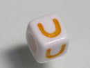 TOKO-BEADS P006-3-U Alphabet (U) 7mm P006-3-U アルファベット（U） 7mm Asian bead & African bead  Handmade,Lampeork,bead,asia,india,ethnic,parts,accessory,beads とんぼ玉,ビーズ,トンボ玉,アジア,インド,エスニック,手作り,パーツ,アクセサリー
