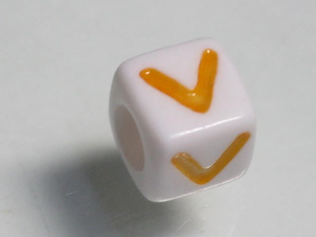TOKO-BEADS P006-3-V Alphabet (V) 7mm P006-3-V アルファベット（V） 7mm Asian bead & African bead  Handmade,Lampeork,bead,asia,india,ethnic,parts,accessory,beads とんぼ玉,ビーズ,トンボ玉,アジア,インド,エスニック,手作り,パーツ,アクセサリー