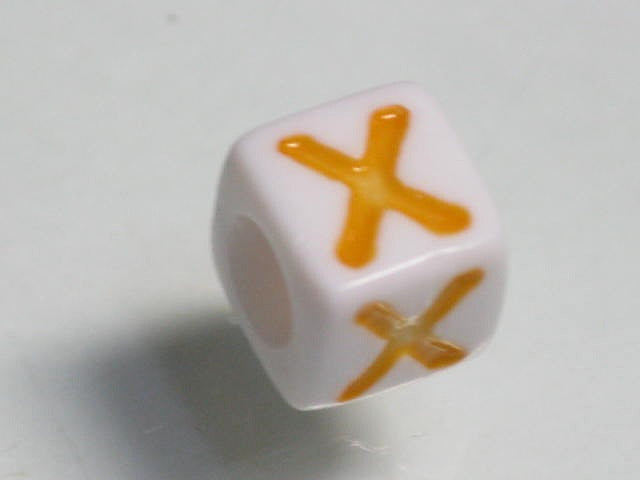 TOKO-BEADS P006-3-X Alphabet (X) 7mm P006-3-X アルファベット（X） 7mm Asian bead & African bead  Handmade,Lampeork,bead,asia,india,ethnic,parts,accessory,beads とんぼ玉,ビーズ,トンボ玉,アジア,インド,エスニック,手作り,パーツ,アクセサリー