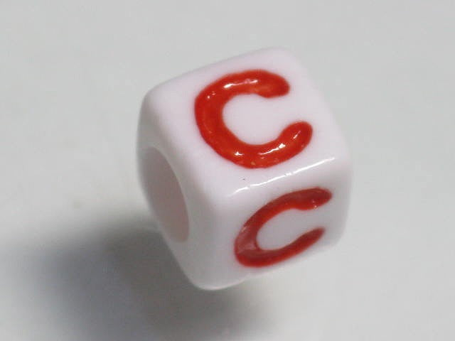 TOKO-BEADS P006-4-C Alphabet (C) 7mm P006-4-C アルファベット（C） 7mm Asian bead & African bead  Handmade,Lampeork,bead,asia,india,ethnic,parts,accessory,beads とんぼ玉,ビーズ,トンボ玉,アジア,インド,エスニック,手作り,パーツ,アクセサリー
