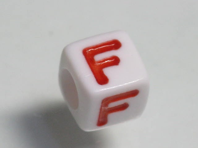 TOKO-BEADS P006-4-F Alphabet (F) 7mm P006-4-F アルファベット（F） 7mm Asian bead & African bead  Handmade,Lampeork,bead,asia,india,ethnic,parts,accessory,beads とんぼ玉,ビーズ,トンボ玉,アジア,インド,エスニック,手作り,パーツ,アクセサリー