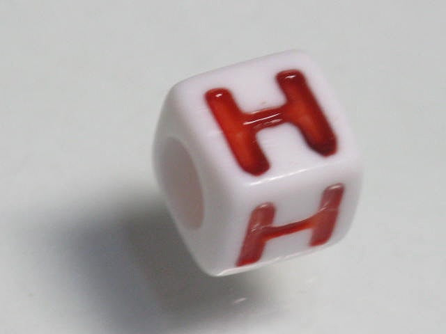 TOKO-BEADS P006-4-H Alphabet (H) 7mm P006-4-H アルファベット（H） 7mm Asian bead & African bead  Handmade,Lampeork,bead,asia,india,ethnic,parts,accessory,beads とんぼ玉,ビーズ,トンボ玉,アジア,インド,エスニック,手作り,パーツ,アクセサリー