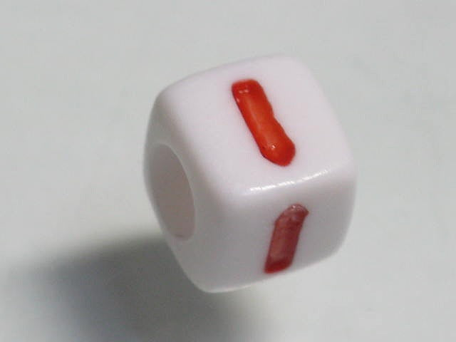 TOKO-BEADS P006-4-I Alphabet (I) 7mm P006-4-I アルファベット（I） 7mm Asian bead & African bead  Handmade,Lampeork,bead,asia,india,ethnic,parts,accessory,beads とんぼ玉,ビーズ,トンボ玉,アジア,インド,エスニック,手作り,パーツ,アクセサリー