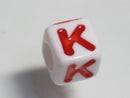 TOKO-BEADS P006-4-K Alphabet (K) 7mm P006-4-K アルファベット（K） 7mm Asian bead & African bead  Handmade,Lampeork,bead,asia,india,ethnic,parts,accessory,beads とんぼ玉,ビーズ,トンボ玉,アジア,インド,エスニック,手作り,パーツ,アクセサリー