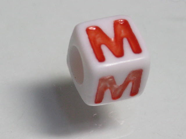 TOKO-BEADS P006-4-M Alphabet (M) 7mm P006-4-M アルファベット（M） 7mm Asian bead & African bead  Handmade,Lampeork,bead,asia,india,ethnic,parts,accessory,beads とんぼ玉,ビーズ,トンボ玉,アジア,インド,エスニック,手作り,パーツ,アクセサリー