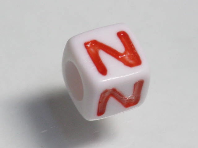 TOKO-BEADS P006-4-N Alphabet (N) 7mm P006-4-N アルファベット（N） 7mm Asian bead & African bead  Handmade,Lampeork,bead,asia,india,ethnic,parts,accessory,beads とんぼ玉,ビーズ,トンボ玉,アジア,インド,エスニック,手作り,パーツ,アクセサリー