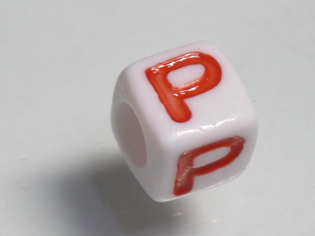 TOKO-BEADS P006-4-P Alphabet (P) 7mm P006-4-P アルファベット（P） 7mm Asian bead & African bead  Handmade,Lampeork,bead,asia,india,ethnic,parts,accessory,beads とんぼ玉,ビーズ,トンボ玉,アジア,インド,エスニック,手作り,パーツ,アクセサリー