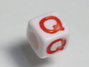 TOKO-BEADS P006-4-Q Alphabet (Q) 7mm P006-4-Q アルファベット（Q） 7mm Asian bead & African bead  Handmade,Lampeork,bead,asia,india,ethnic,parts,accessory,beads とんぼ玉,ビーズ,トンボ玉,アジア,インド,エスニック,手作り,パーツ,アクセサリー