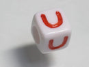 TOKO-BEADS P006-4-U Alphabet (U) 7mm P006-4-U アルファベット（U） 7mm Asian bead & African bead  Handmade,Lampeork,bead,asia,india,ethnic,parts,accessory,beads とんぼ玉,ビーズ,トンボ玉,アジア,インド,エスニック,手作り,パーツ,アクセサリー