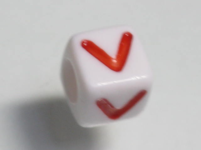 TOKO-BEADS P006-4-V Alphabet (V) 7mm P006-4-V アルファベット（V） 7mm Asian bead & African bead  Handmade,Lampeork,bead,asia,india,ethnic,parts,accessory,beads とんぼ玉,ビーズ,トンボ玉,アジア,インド,エスニック,手作り,パーツ,アクセサリー