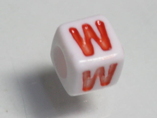 TOKO-BEADS P006-4-W Alphabet (W) 7mm P006-4-W アルファベット（W） 7mm Asian bead & African bead  Handmade,Lampeork,bead,asia,india,ethnic,parts,accessory,beads とんぼ玉,ビーズ,トンボ玉,アジア,インド,エスニック,手作り,パーツ,アクセサリー
