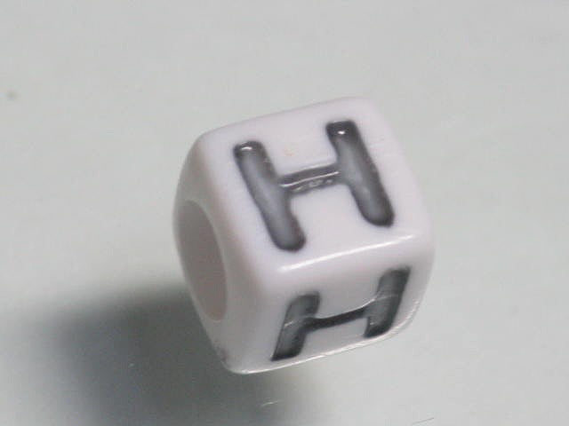 TOKO-BEADS P006-5-H Alphabet (H) 7mm P006-5-H アルファベット（H） 7mm Asian bead & African bead  Handmade,Lampeork,bead,asia,india,ethnic,parts,accessory,beads とんぼ玉,ビーズ,トンボ玉,アジア,インド,エスニック,手作り,パーツ,アクセサリー