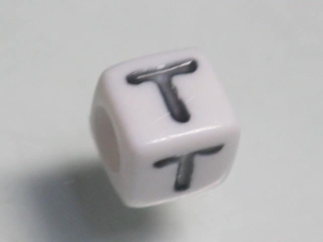 TOKO-BEADS P006-5-T Alphabet (T) 7mm P006-5-T アルファベット（T） 7mm Asian bead & African bead  Handmade,Lampeork,bead,asia,india,ethnic,parts,accessory,beads とんぼ玉,ビーズ,トンボ玉,アジア,インド,エスニック,手作り,パーツ,アクセサリー