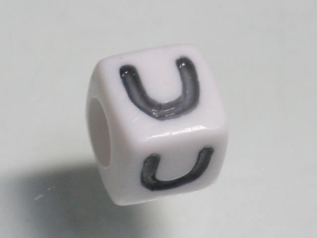 TOKO-BEADS P006-5-U Alphabet (U) 7mm P006-5-U アルファベット（U） 7mm Asian bead & African bead  Handmade,Lampeork,bead,asia,india,ethnic,parts,accessory,beads とんぼ玉,ビーズ,トンボ玉,アジア,インド,エスニック,手作り,パーツ,アクセサリー