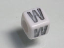 TOKO-BEADS P006-5-W Alphabet (W) 7mm P006-5-W アルファベット（W） 7mm Asian bead & African bead  Handmade,Lampeork,bead,asia,india,ethnic,parts,accessory,beads とんぼ玉,ビーズ,トンボ玉,アジア,インド,エスニック,手作り,パーツ,アクセサリー