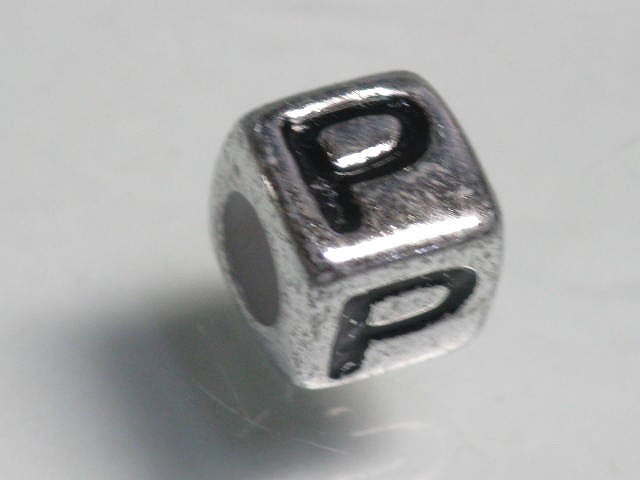 TOKO-BEADS P007-1-P Alphabet (P) 7mm P007-1-P アルファベット（P） 7mm Asian bead & African bead  Handmade,Lampeork,bead,asia,india,ethnic,parts,accessory,beads とんぼ玉,ビーズ,トンボ玉,アジア,インド,エスニック,手作り,パーツ,アクセサリー