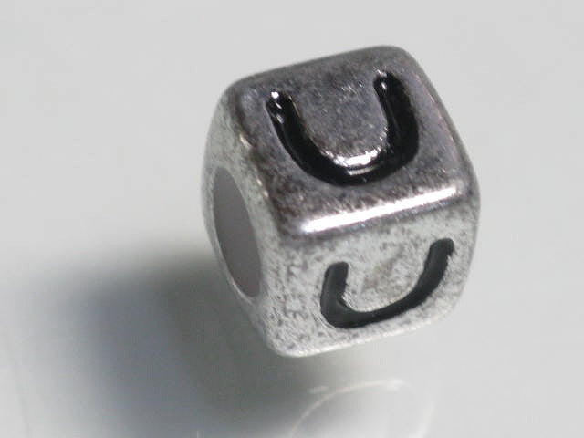 TOKO-BEADS P007-1-U Alphabet (U) 7mm P007-1-U アルファベット（U） 7mm Asian bead & African bead  Handmade,Lampeork,bead,asia,india,ethnic,parts,accessory,beads とんぼ玉,ビーズ,トンボ玉,アジア,インド,エスニック,手作り,パーツ,アクセサリー