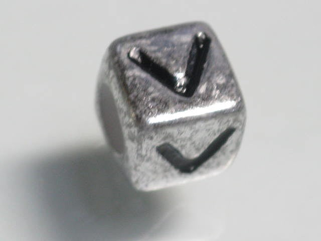TOKO-BEADS P007-1-V Alphabet (V) 7mm P007-1-V アルファベット（V） 7mm Asian bead & African bead  Handmade,Lampeork,bead,asia,india,ethnic,parts,accessory,beads とんぼ玉,ビーズ,トンボ玉,アジア,インド,エスニック,手作り,パーツ,アクセサリー