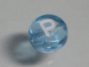 TOKO-BEADS P008-1-P Alphabet (P) 7mm P008-1-P アルファベット（P） 7mm Asian bead & African bead  Handmade,Lampeork,bead,asia,india,ethnic,parts,accessory,beads とんぼ玉,ビーズ,トンボ玉,アジア,インド,エスニック,手作り,パーツ,アクセサリー