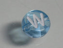 TOKO-BEADS P008-1-W Alphabet (W) 7mm P008-1-W アルファベット（W） 7mm Asian bead & African bead  Handmade,Lampeork,bead,asia,india,ethnic,parts,accessory,beads とんぼ玉,ビーズ,トンボ玉,アジア,インド,エスニック,手作り,パーツ,アクセサリー