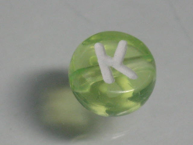 TOKO-BEADS P008-2-K Alphabet (K) 7mm P008-2-K アルファベット（K） 7mm Asian bead & African bead  Handmade,Lampeork,bead,asia,india,ethnic,parts,accessory,beads とんぼ玉,ビーズ,トンボ玉,アジア,インド,エスニック,手作り,パーツ,アクセサリー