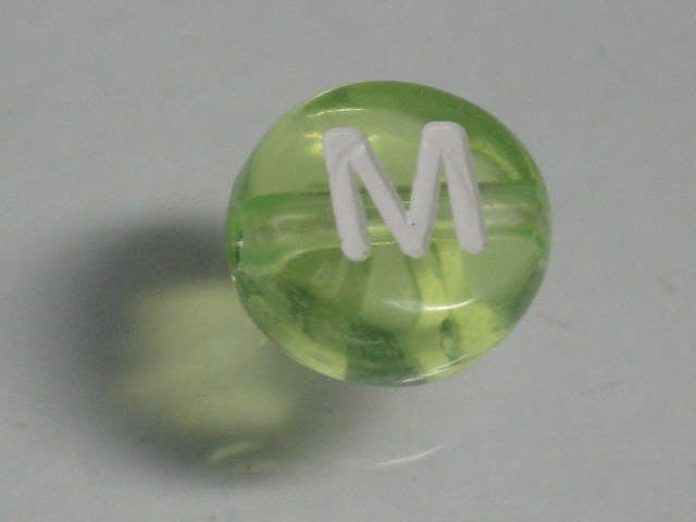 TOKO-BEADS P008-2-M Alphabet (M) 7mm P008-2-M アルファベット（M） 7mm Asian bead & African bead  Handmade,Lampeork,bead,asia,india,ethnic,parts,accessory,beads とんぼ玉,ビーズ,トンボ玉,アジア,インド,エスニック,手作り,パーツ,アクセサリー