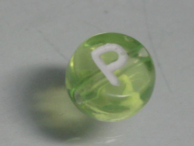 TOKO-BEADS P008-2-P Alphabet (P) 7mm P008-2-P アルファベット（P） 7mm Asian bead & African bead  Handmade,Lampeork,bead,asia,india,ethnic,parts,accessory,beads とんぼ玉,ビーズ,トンボ玉,アジア,インド,エスニック,手作り,パーツ,アクセサリー