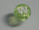 TOKO-BEADS P008-2-W Alphabet (W) 7mm P008-2-W アルファベット（W） 7mm Asian bead & African bead  Handmade,Lampeork,bead,asia,india,ethnic,parts,accessory,beads とんぼ玉,ビーズ,トンボ玉,アジア,インド,エスニック,手作り,パーツ,アクセサリー