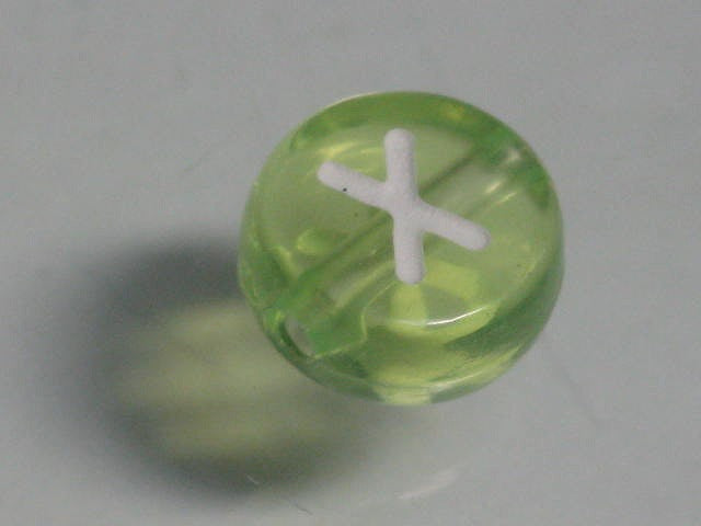 TOKO-BEADS P008-2-X Alphabet (X) 7mm P008-2-X アルファベット（X） 7mm Asian bead & African bead  Handmade,Lampeork,bead,asia,india,ethnic,parts,accessory,beads とんぼ玉,ビーズ,トンボ玉,アジア,インド,エスニック,手作り,パーツ,アクセサリー