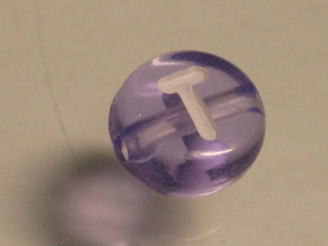 TOKO-BEADS P008-3-T Alphabet (T) 7mm P008-3-T アルファベット（T） 7mm Asian bead & African bead  Handmade,Lampeork,bead,asia,india,ethnic,parts,accessory,beads とんぼ玉,ビーズ,トンボ玉,アジア,インド,エスニック,手作り,パーツ,アクセサリー