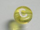 TOKO-BEADS P008-4-C Alphabet (C) 7mm P008-4-C アルファベット（C） 7mm Asian bead & African bead  Handmade,Lampeork,bead,asia,india,ethnic,parts,accessory,beads とんぼ玉,ビーズ,トンボ玉,アジア,インド,エスニック,手作り,パーツ,アクセサリー
