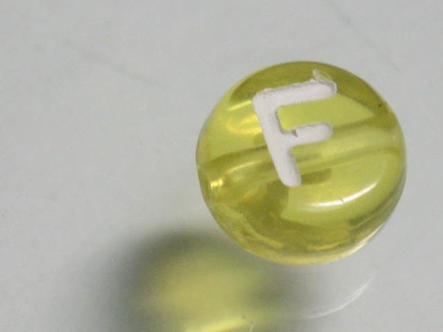 TOKO-BEADS P008-4-F Alphabet (F) 7mm P008-4-F アルファベット（F） 7mm Asian bead & African bead  Handmade,Lampeork,bead,asia,india,ethnic,parts,accessory,beads とんぼ玉,ビーズ,トンボ玉,アジア,インド,エスニック,手作り,パーツ,アクセサリー