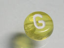 TOKO-BEADS P008-4-G Alphabet (G) 7mm P008-4-G アルファベット（G） 7mm Asian bead & African bead  Handmade,Lampeork,bead,asia,india,ethnic,parts,accessory,beads とんぼ玉,ビーズ,トンボ玉,アジア,インド,エスニック,手作り,パーツ,アクセサリー