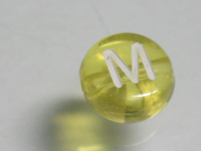 TOKO-BEADS P008-4-M Alphabet (M) 7mm P008-4-M アルファベット（M） 7mm Asian bead & African bead  Handmade,Lampeork,bead,asia,india,ethnic,parts,accessory,beads とんぼ玉,ビーズ,トンボ玉,アジア,インド,エスニック,手作り,パーツ,アクセサリー