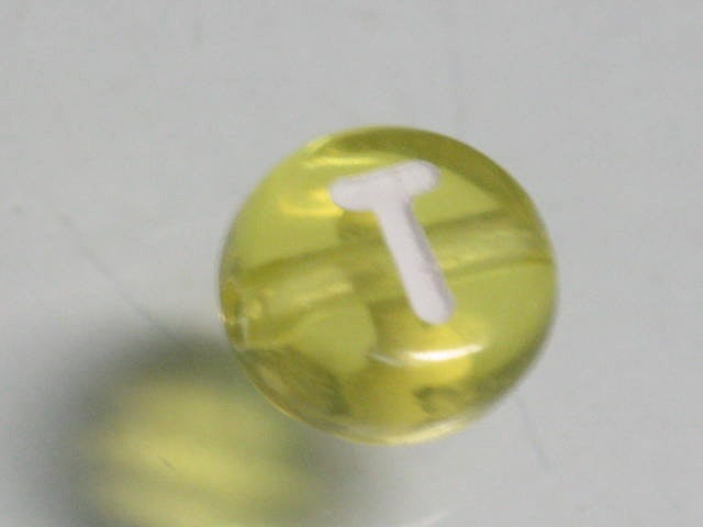 TOKO-BEADS P008-4-T Alphabet (T) 7mm P008-4-T アルファベット（T） 7mm Asian bead & African bead  Handmade,Lampeork,bead,asia,india,ethnic,parts,accessory,beads とんぼ玉,ビーズ,トンボ玉,アジア,インド,エスニック,手作り,パーツ,アクセサリー