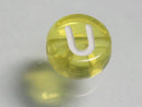 TOKO-BEADS P008-4-U Alphabet (U) 7mm P008-4-U アルファベット（U） 7mm Asian bead & African bead  Handmade,Lampeork,bead,asia,india,ethnic,parts,accessory,beads とんぼ玉,ビーズ,トンボ玉,アジア,インド,エスニック,手作り,パーツ,アクセサリー