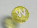 TOKO-BEADS P008-4-W Alphabet (W) 7mm P008-4-W アルファベット（W） 7mm Asian bead & African bead  Handmade,Lampeork,bead,asia,india,ethnic,parts,accessory,beads とんぼ玉,ビーズ,トンボ玉,アジア,インド,エスニック,手作り,パーツ,アクセサリー