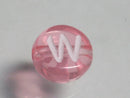 TOKO-BEADS P008-5-W Alphabet (W) 7mm P008-5-W アルファベット（W） 7mm Asian bead & African bead  Handmade,Lampeork,bead,asia,india,ethnic,parts,accessory,beads とんぼ玉,ビーズ,トンボ玉,アジア,インド,エスニック,手作り,パーツ,アクセサリー
