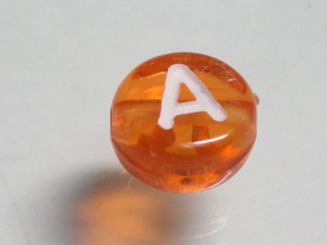 TOKO-BEADS P008-6-A Alphabet (A) 7mm P008-6-A アルファベット（A） 7mm Asian bead & African bead  Handmade,Lampeork,bead,asia,india,ethnic,parts,accessory,beads とんぼ玉,ビーズ,トンボ玉,アジア,インド,エスニック,手作り,パーツ,アクセサリー