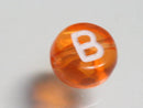 TOKO-BEADS P008-6-B Alphabet (B) 7mm P008-6-B アルファベット（B） 7mm Asian bead & African bead  Handmade,Lampeork,bead,asia,india,ethnic,parts,accessory,beads とんぼ玉,ビーズ,トンボ玉,アジア,インド,エスニック,手作り,パーツ,アクセサリー