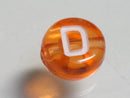 TOKO-BEADS P008-6-D Alphabet (D) 7mm P008-6-D アルファベット（D） 7mm Asian bead & African bead  Handmade,Lampeork,bead,asia,india,ethnic,parts,accessory,beads とんぼ玉,ビーズ,トンボ玉,アジア,インド,エスニック,手作り,パーツ,アクセサリー