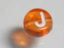 TOKO-BEADS P008-6-J Alphabet (J) 7mm P008-6-J アルファベット（J） 7mm Asian bead & African bead  Handmade,Lampeork,bead,asia,india,ethnic,parts,accessory,beads とんぼ玉,ビーズ,トンボ玉,アジア,インド,エスニック,手作り,パーツ,アクセサリー