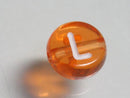 TOKO-BEADS P008-6-L Alphabet (L) 7mm P008-6-L アルファベット（L） 7mm Asian bead & African bead  Handmade,Lampeork,bead,asia,india,ethnic,parts,accessory,beads とんぼ玉,ビーズ,トンボ玉,アジア,インド,エスニック,手作り,パーツ,アクセサリー