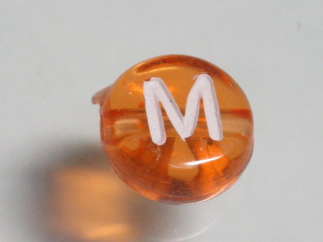 TOKO-BEADS P008-6-M Alphabet (M) 7mm P008-6-M アルファベット（M） 7mm Asian bead & African bead  Handmade,Lampeork,bead,asia,india,ethnic,parts,accessory,beads とんぼ玉,ビーズ,トンボ玉,アジア,インド,エスニック,手作り,パーツ,アクセサリー