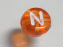 TOKO-BEADS P008-6-N Alphabet (N) 7mm P008-6-N アルファベット（N） 7mm Asian bead & African bead  Handmade,Lampeork,bead,asia,india,ethnic,parts,accessory,beads とんぼ玉,ビーズ,トンボ玉,アジア,インド,エスニック,手作り,パーツ,アクセサリー