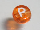 TOKO-BEADS P008-6-P Alphabet (P) 7mm P008-6-P アルファベット（P） 7mm Asian bead & African bead  Handmade,Lampeork,bead,asia,india,ethnic,parts,accessory,beads とんぼ玉,ビーズ,トンボ玉,アジア,インド,エスニック,手作り,パーツ,アクセサリー