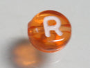 TOKO-BEADS P008-6-R Alphabet (R) 7mm P008-6-R アルファベット（R） 7mm Asian bead & African bead  Handmade,Lampeork,bead,asia,india,ethnic,parts,accessory,beads とんぼ玉,ビーズ,トンボ玉,アジア,インド,エスニック,手作り,パーツ,アクセサリー