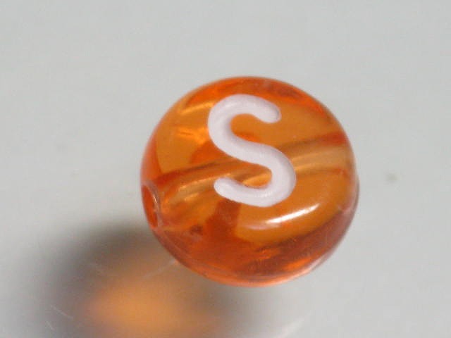 TOKO-BEADS P008-6-S Alphabet (S) 7mm P008-6-S アルファベット（S） 7mm Asian bead & African bead  Handmade,Lampeork,bead,asia,india,ethnic,parts,accessory,beads とんぼ玉,ビーズ,トンボ玉,アジア,インド,エスニック,手作り,パーツ,アクセサリー