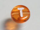 TOKO-BEADS P008-6-T Alphabet (T) 7mm P008-6-T アルファベット（T） 7mm Asian bead & African bead  Handmade,Lampeork,bead,asia,india,ethnic,parts,accessory,beads とんぼ玉,ビーズ,トンボ玉,アジア,インド,エスニック,手作り,パーツ,アクセサリー